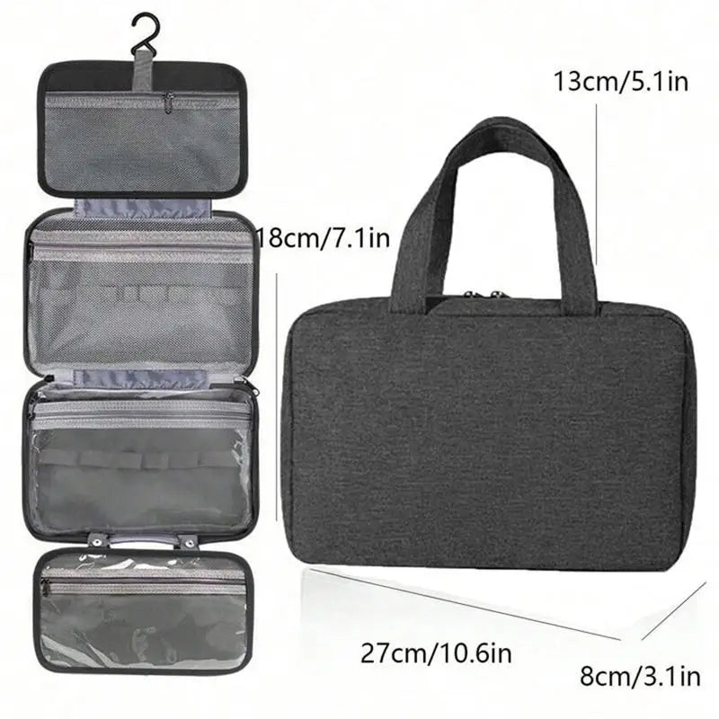 Travel Waterproof Folding Dry and Wet Separation Toiletry Bag Cosmetic Storage Bag Large Capacity Cosmetic Bag