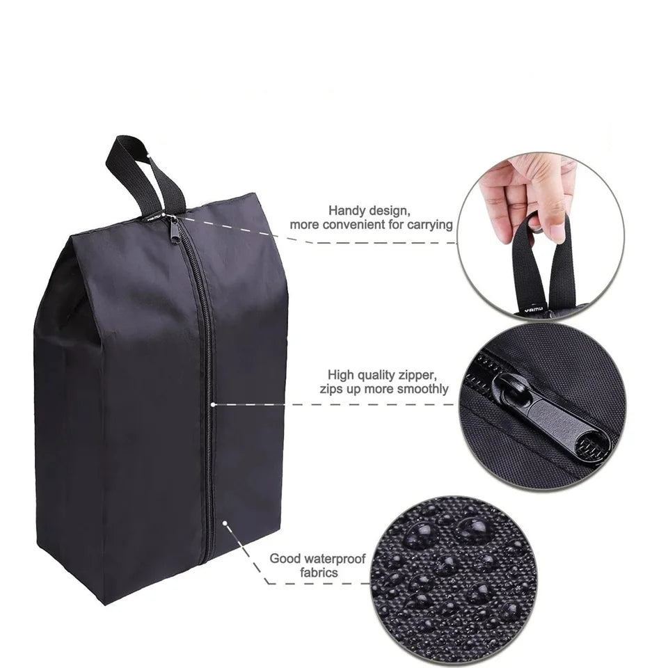 Portable Nylon Travel Shoe Bags with Zipper Closure for Men and Women Waterproof Shoe Organize Storage Bags Makeup Laundry Bag