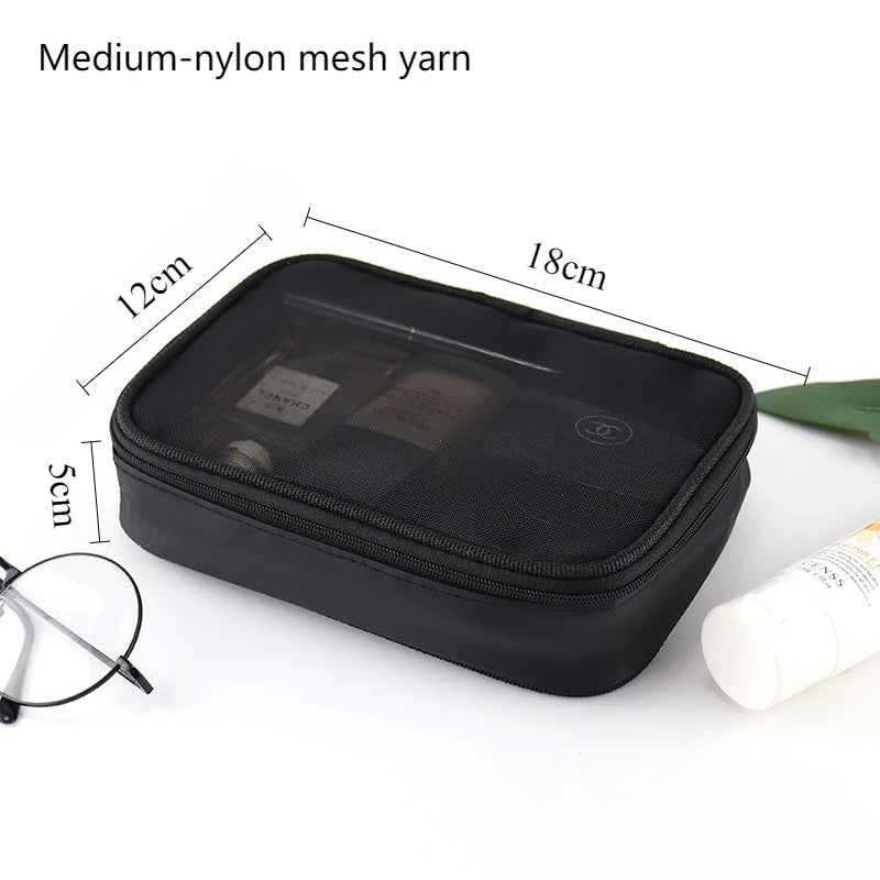 Women Makeup Bag Waterproof Clear PVC Travel Cosmetic Bags Case Travel Make Up Kit Bags for Men Toiletry Brush Organizer Pouch