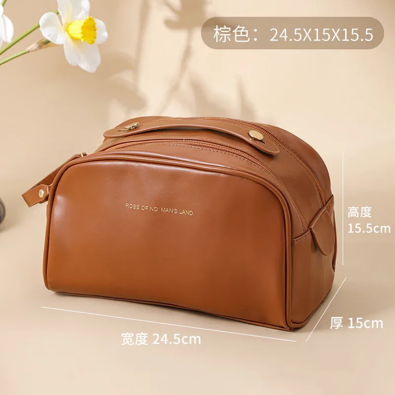 EACHY Travel Makeup Bag,Large Capacity Cosmetic Bags for Women,Waterproof Portable Pouch Open Flat Toiletry Bag