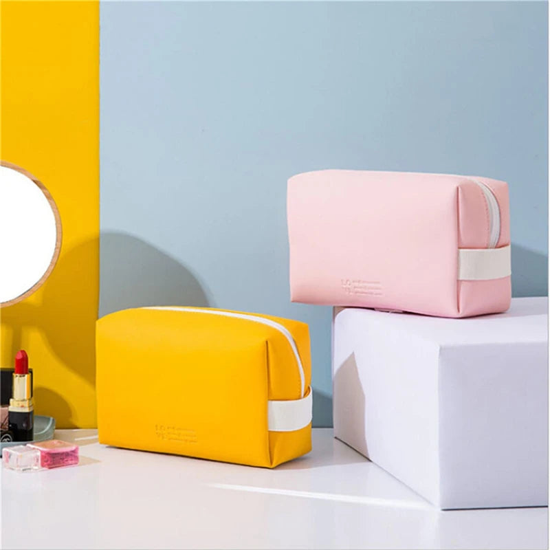 PU Leather Travel Cosmetic Bag Portable Women /Man Makeup Case Waterproof Multifunctional Toiletry Organizer Storage Bag