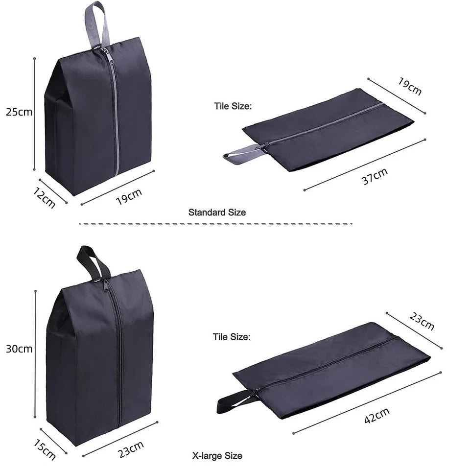 Portable Nylon Travel Shoe Bags with Zipper Closure for Men and Women Waterproof Shoe Organize Storage Bags Makeup Laundry Bag