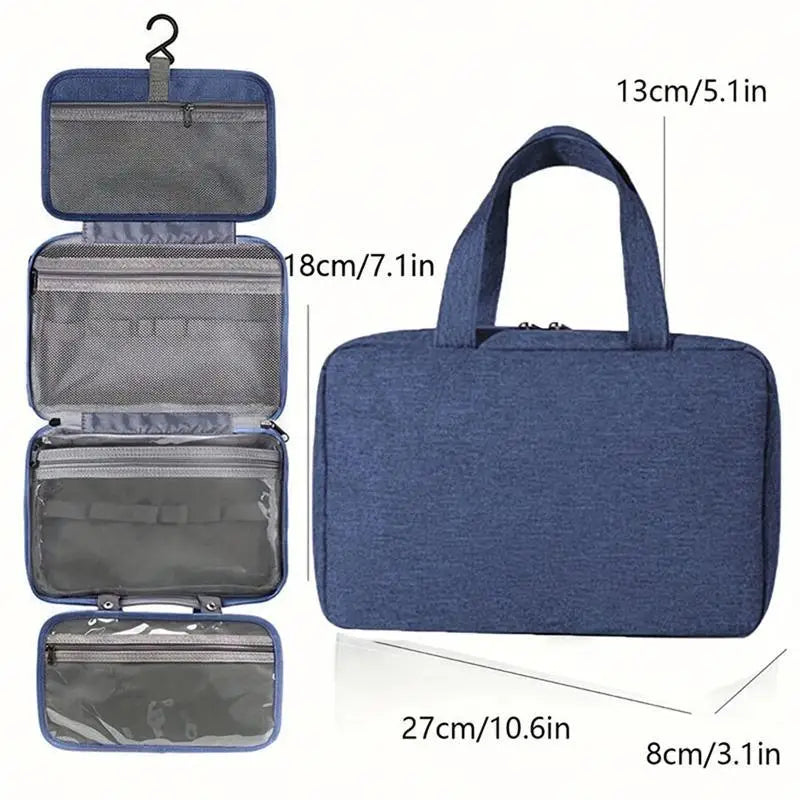 Travel Waterproof Folding Dry and Wet Separation Toiletry Bag Cosmetic Storage Bag Large Capacity Cosmetic Bag